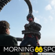 Doc Ock's back faces the camera as he grips Peter Parker in one of his metallic arms in a scene from Spider-Man: No Way Home.